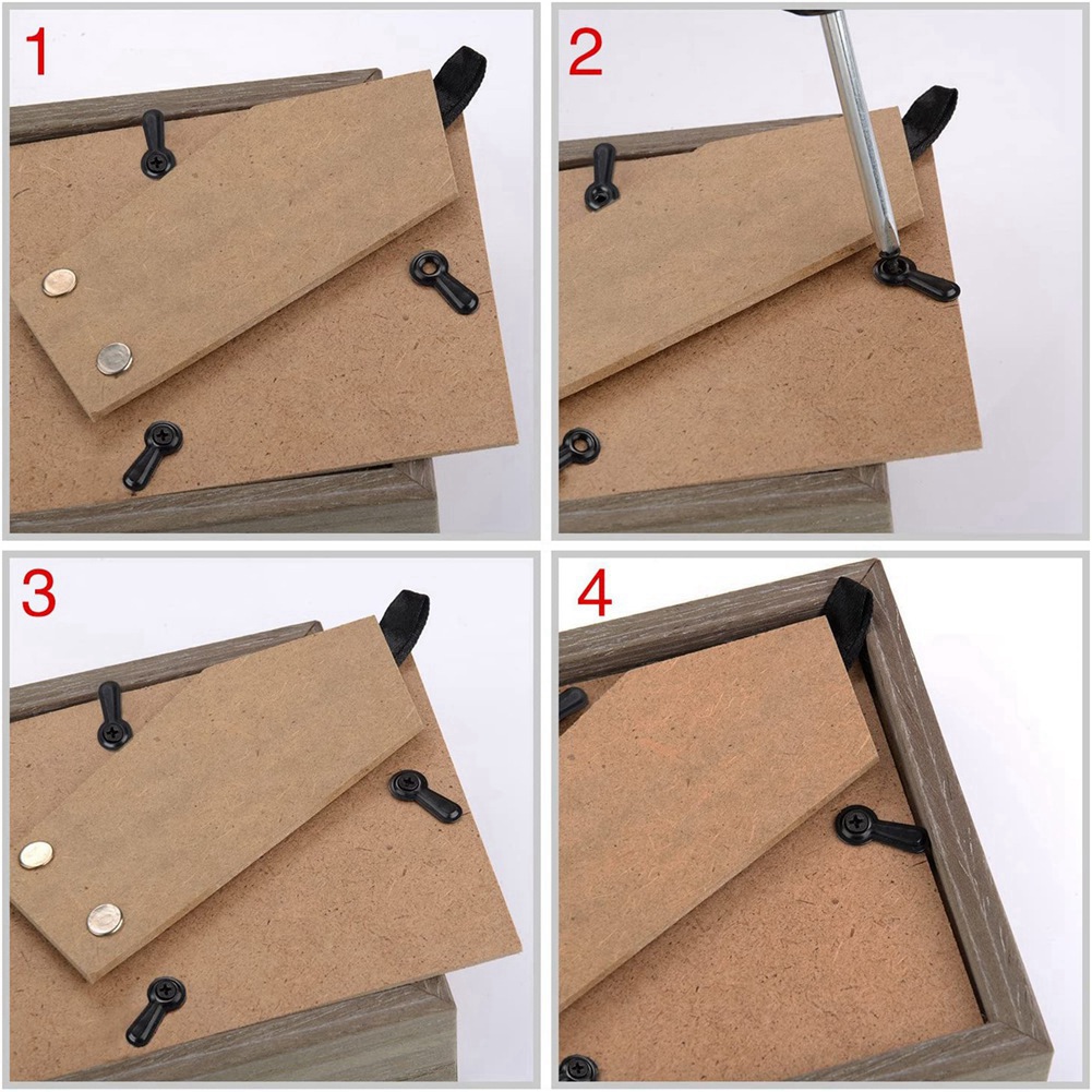 Bamboo Photo Frame - ABYN-Picture Frame Turn Button Fasteners Set