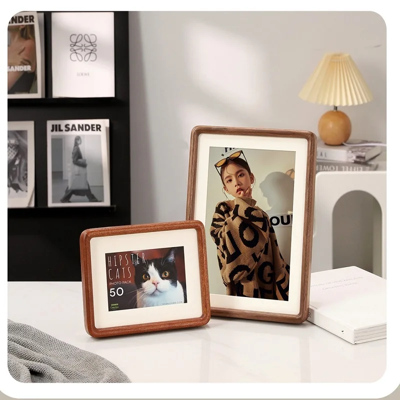 Bamboo Photo Frame - Solid Wood Photo Frame Walnut Wood