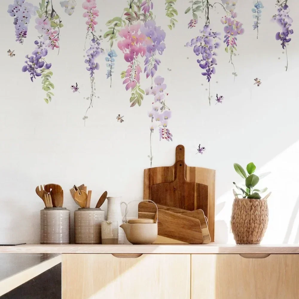 Home Decor Indonesia - Flower Plants Floral Wall Stickers Home