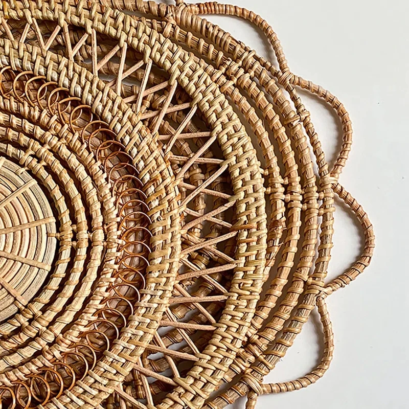 Round Wicker Tray Rattan Woven - đánh giá và giá Rattan Plant Basket
