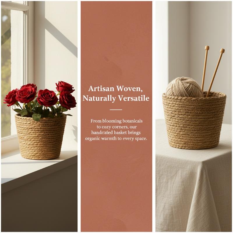 Rattan Basket Flower Pot Straw - đánh giá và giá Rattan Plant Basket
