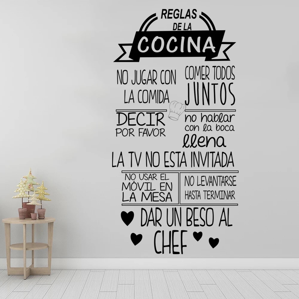 1 pc nice Reglas De La Cocina  - đánh giá và giá Home Decor Indonesia
