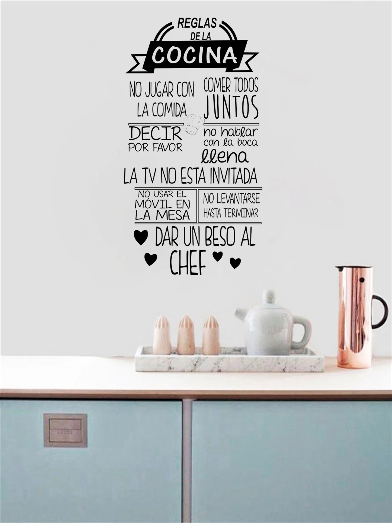 1 pc nice Reglas De La Cocina  - đánh giá và giá Home Decor Indonesia