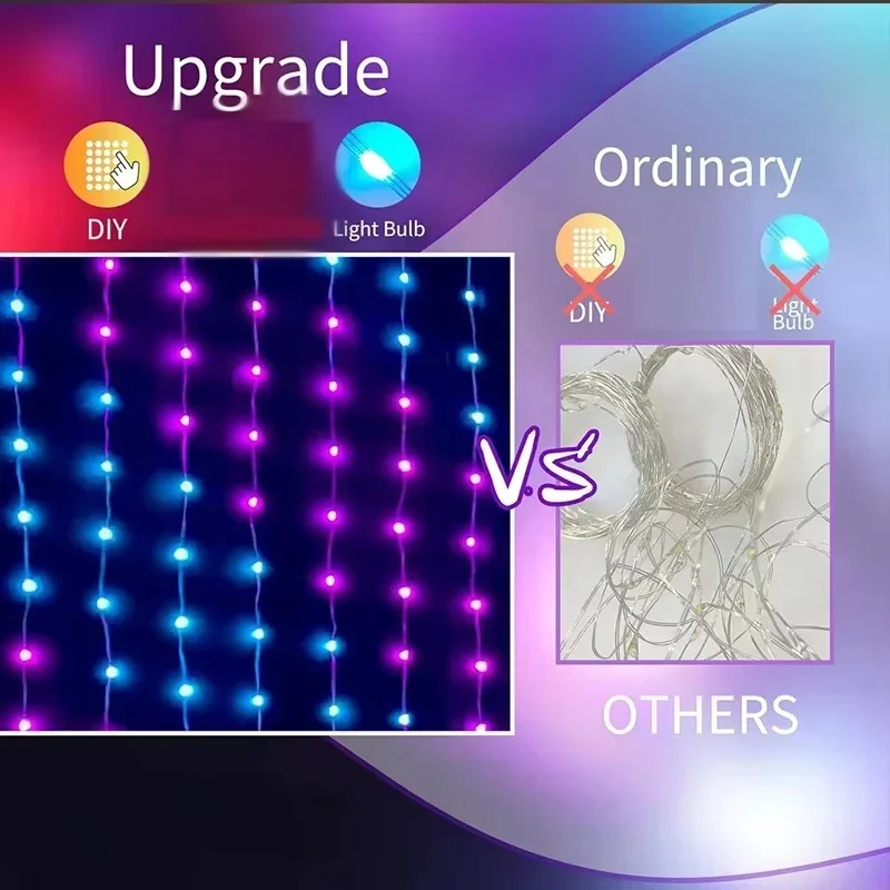 Smart LED Curtain Lights RGB A - đánh giá và giá Home Decor Free App
