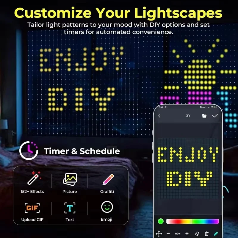 Smart LED Curtain Lights RGB A - đánh giá và giá Home Decor Free App