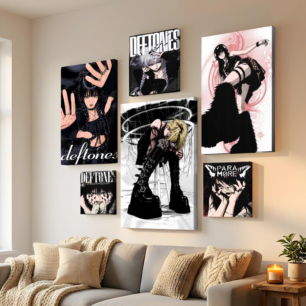 Y2K Gothic Anime Rock Girl Fra - đánh giá và giá Home Decor Y2K