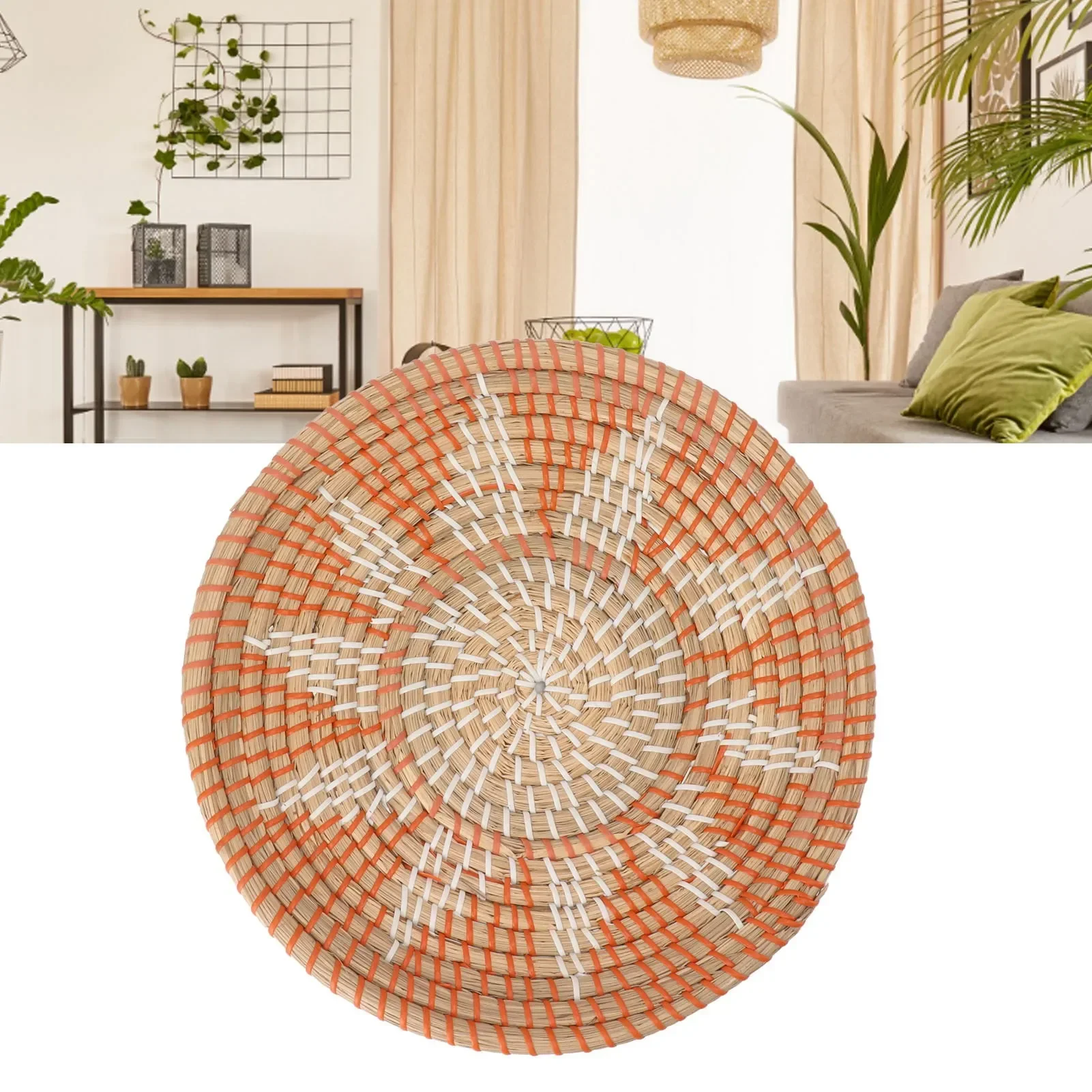 Round Grass Wall Ornaments 35c - đánh giá và giá Rattan Plant Basket