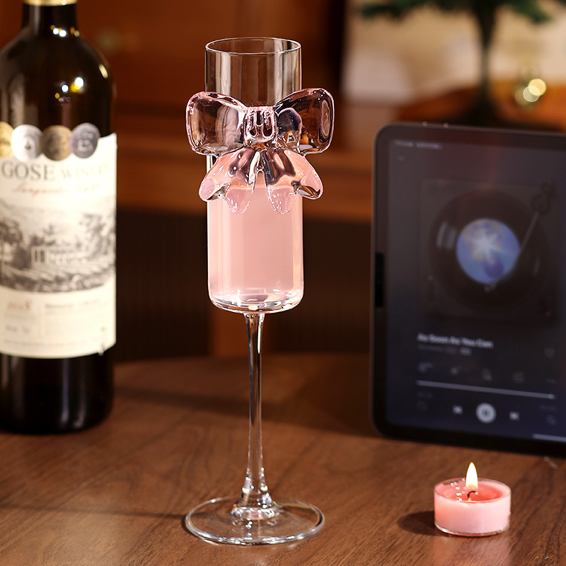 Bow Champagne Flutes Glass Wed - đánh giá và giá Home Decor Y2K