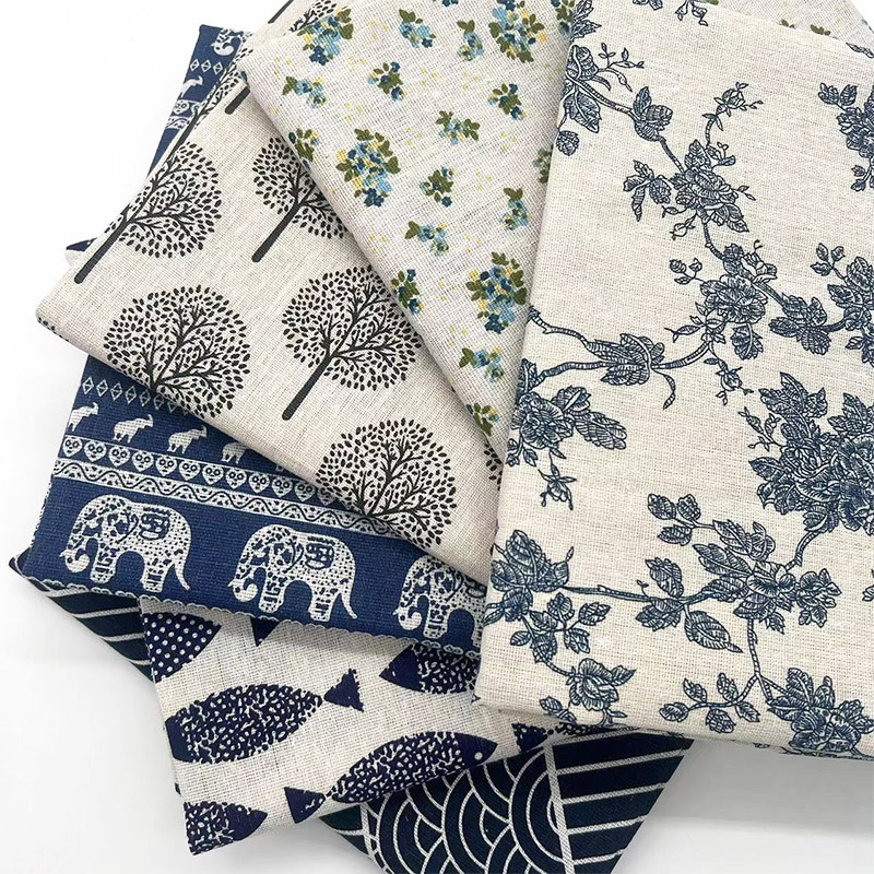 Vintage Blue Floral Cotton Lin - đánh giá và giá Linen Table Runner