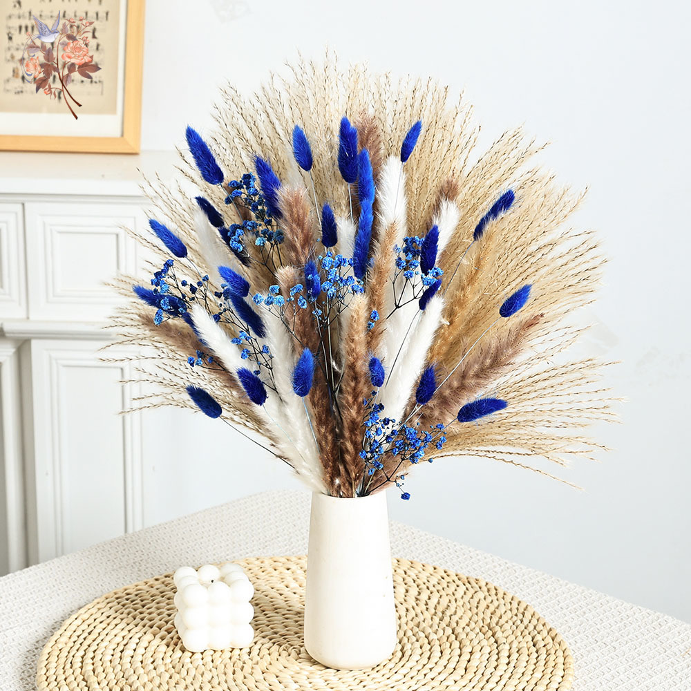 70 Stem Blue Fluffly Rabbit Ta - đánh giá và giá Pampas Grass Decor