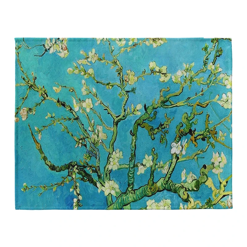 New Van Gogh Oil Painting Tabl - đánh giá và giá Linen Table Runner
