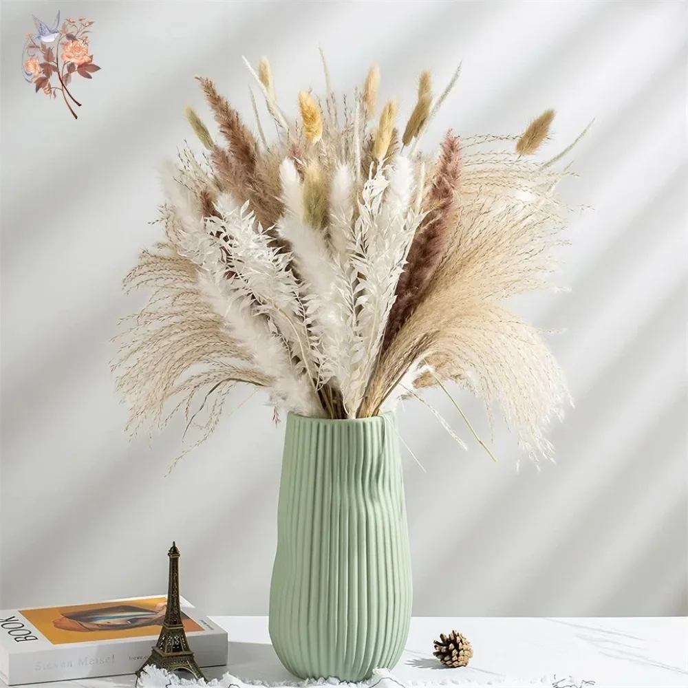 88pcs Natural Fluffy Dried Pam - đánh giá và giá Pampas Grass Decor