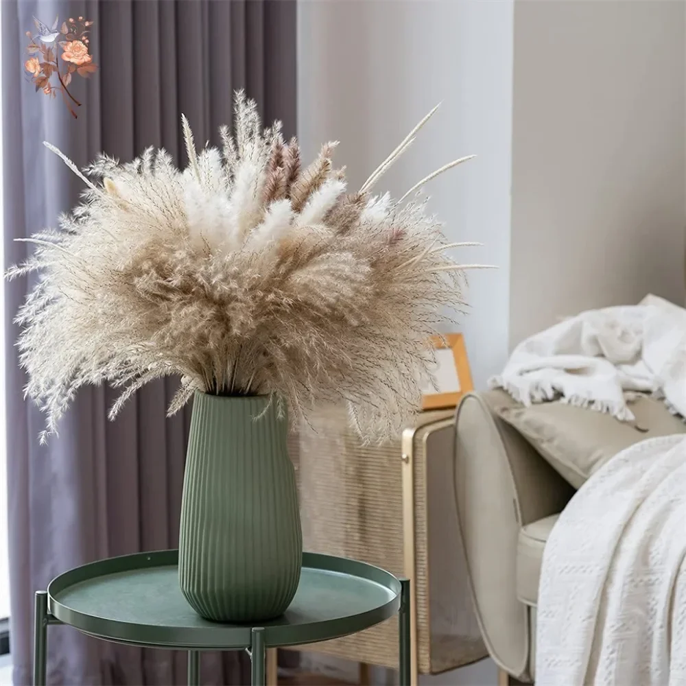 88pcs Natural Fluffy Dried Pam - đánh giá và giá Pampas Grass Decor