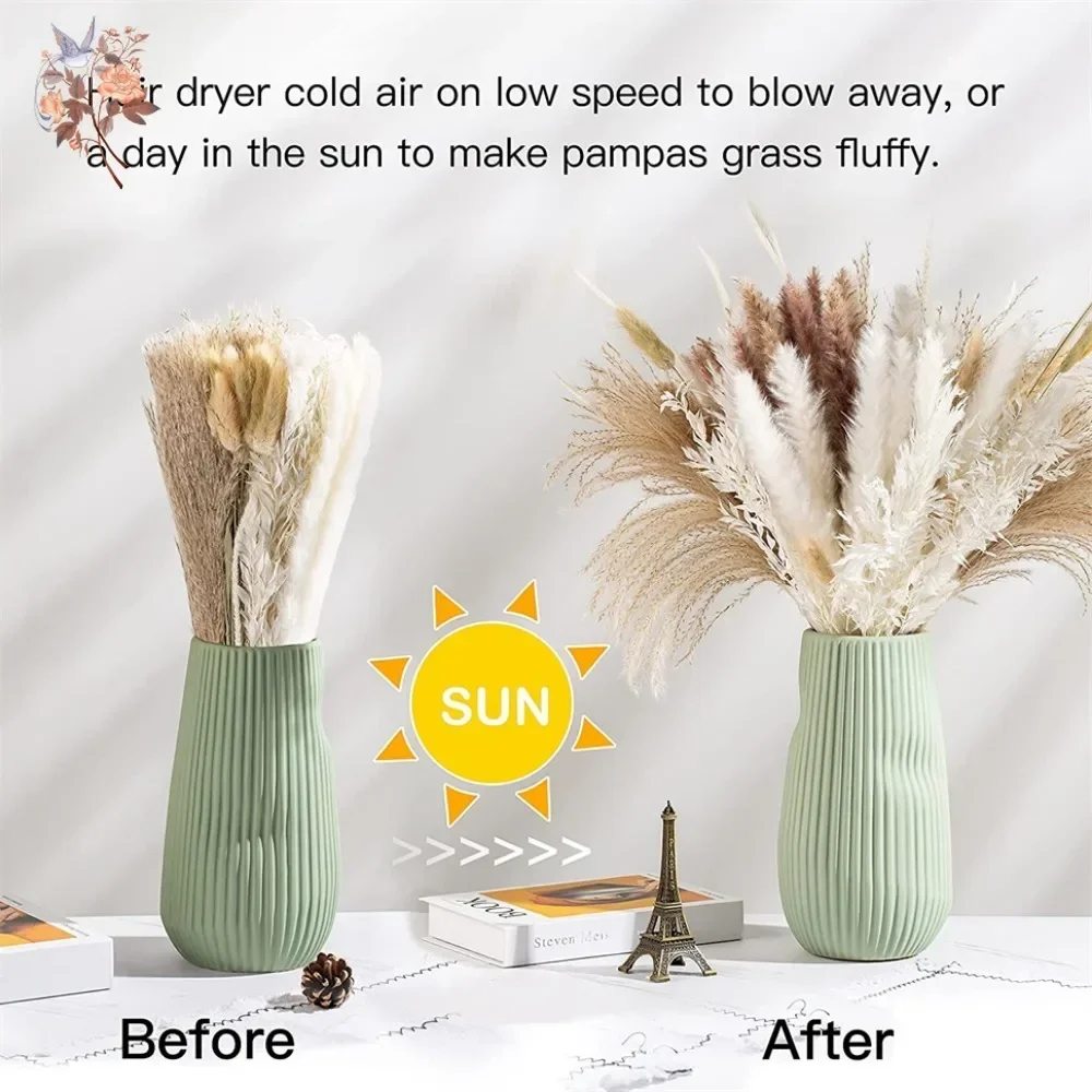 88pcs Natural Fluffy Dried Pam - đánh giá và giá Pampas Grass Decor
