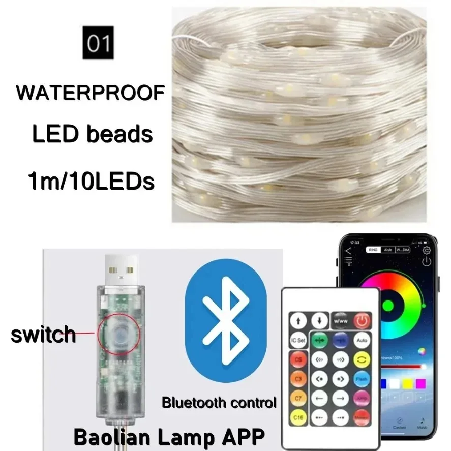 5-20m WS2812B RGB LED Fairy St - đánh giá và giá Home Decor Free App