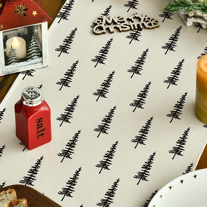 Simple Christmas Tree Table Ru - đánh giá và giá Linen Table Runner