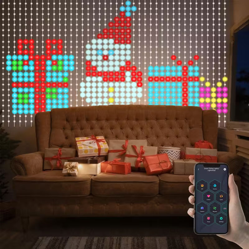 1/2PCS 400LEDs Smart Curtain L - đánh giá và giá Home Decor Free App