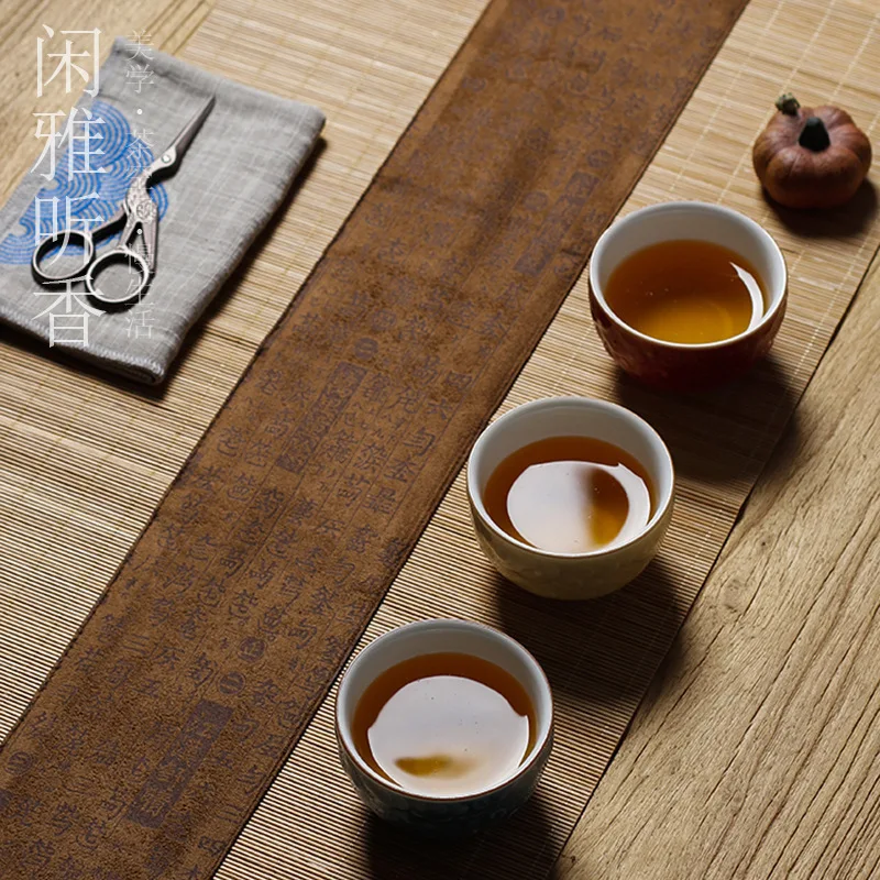 Fabric Bamboo Tea Mat Linen Ze - đánh giá và giá Linen Table Runner