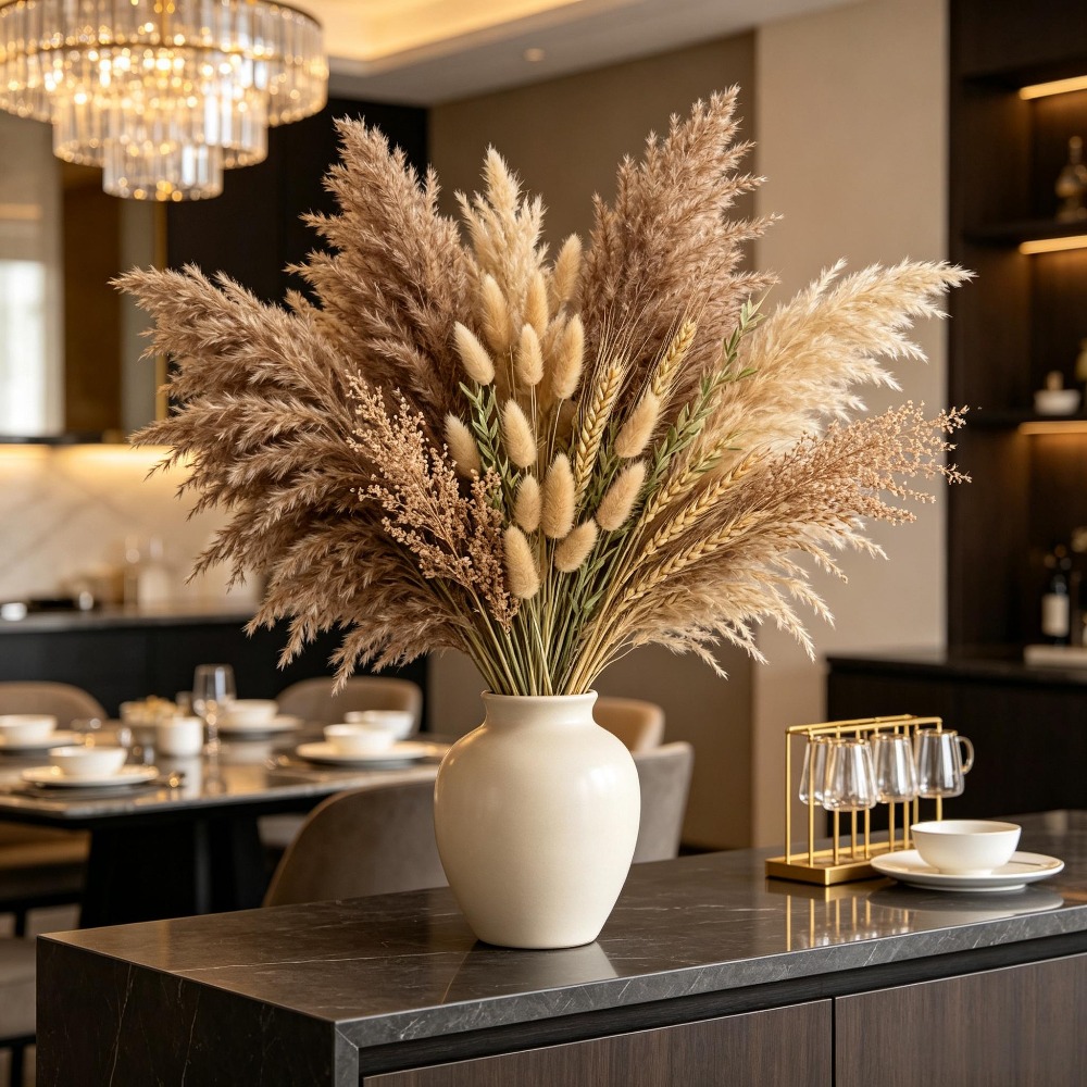 1 Bunch Mixed Dried Flowers Bo - đánh giá và giá Pampas Grass Decor