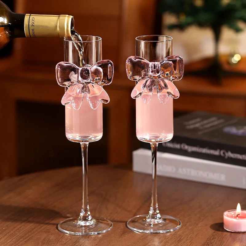 Wedding Bow Y2K Wine Glasses C - đánh giá và giá Home Decor Y2K