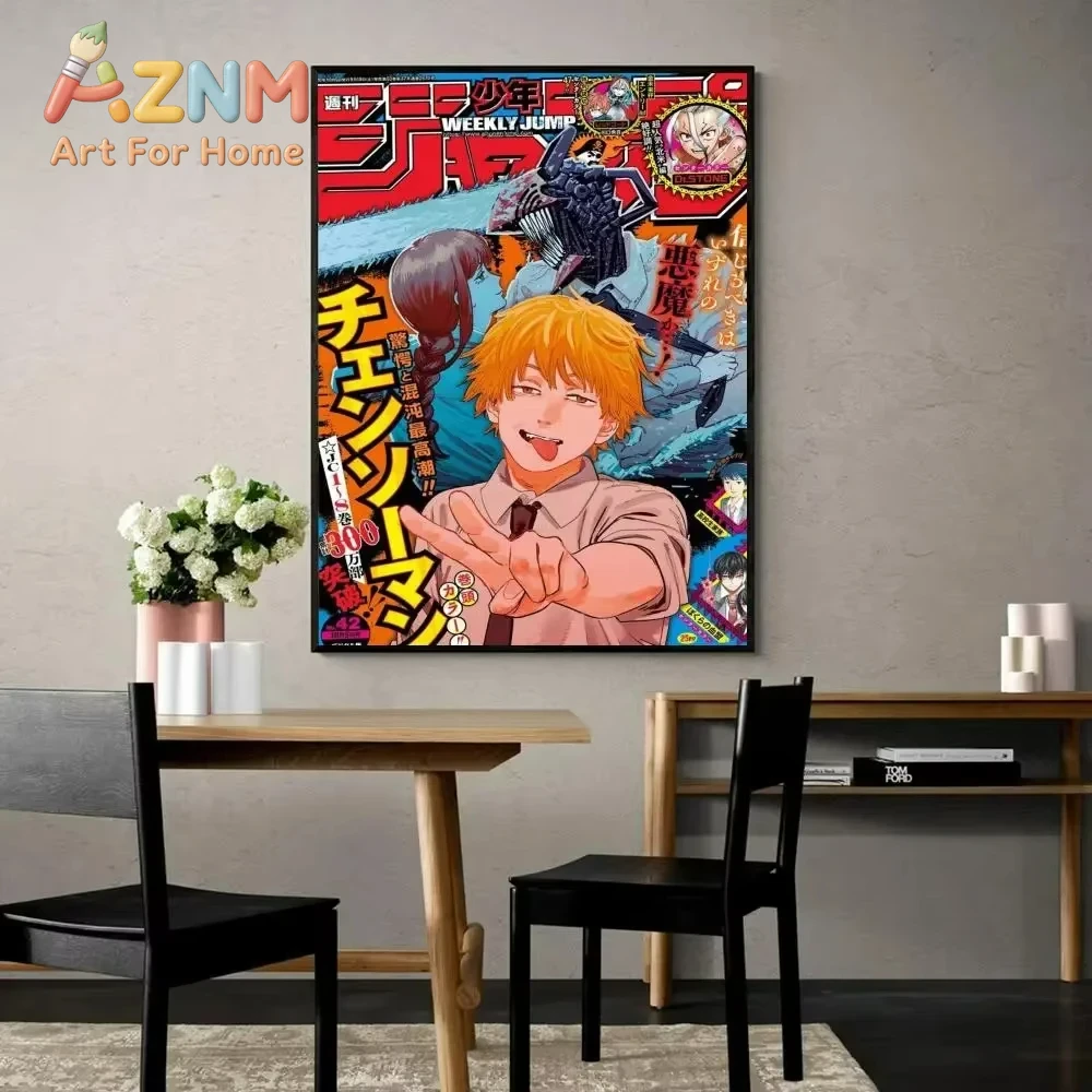AZNM Chainsaw Man Anime Canvas - đánh giá và giá Home Decor Magazine