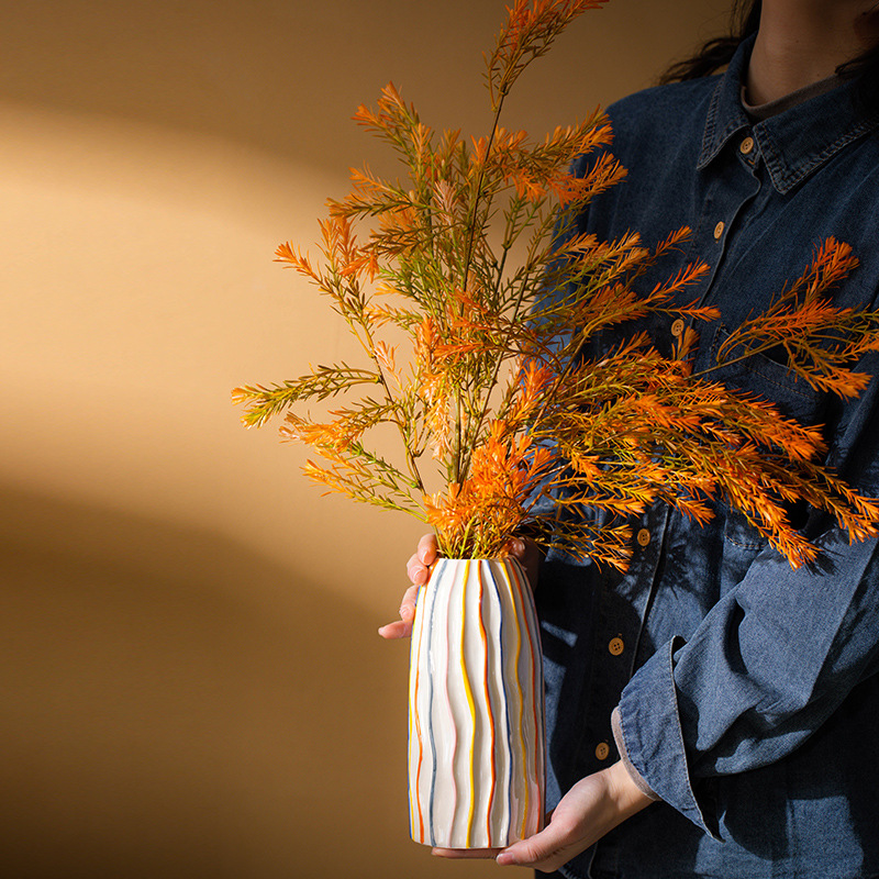 CAPIRON Colorful Stripe Cerami - đánh giá và giá Pampas Grass Decor