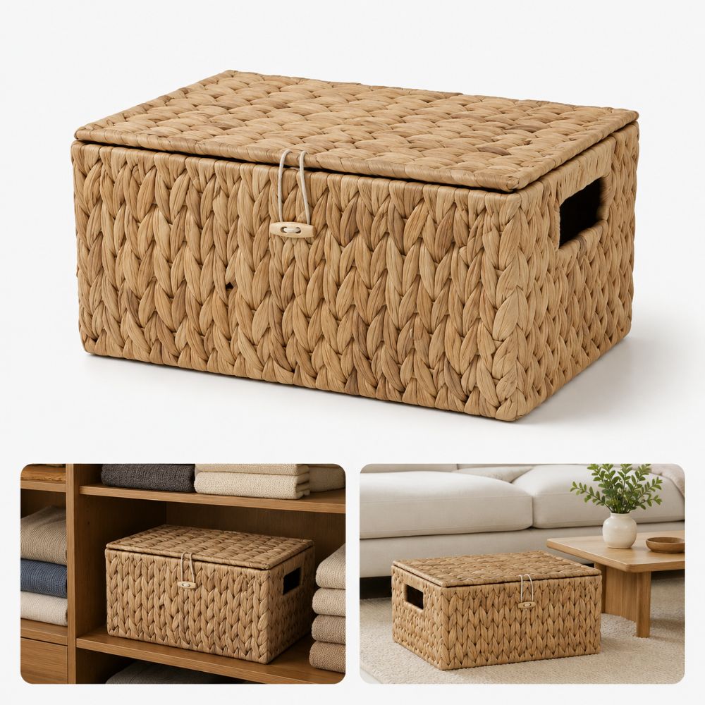 Water Hyacinth Wicker Storage  - đánh giá và giá Rattan Plant Basket