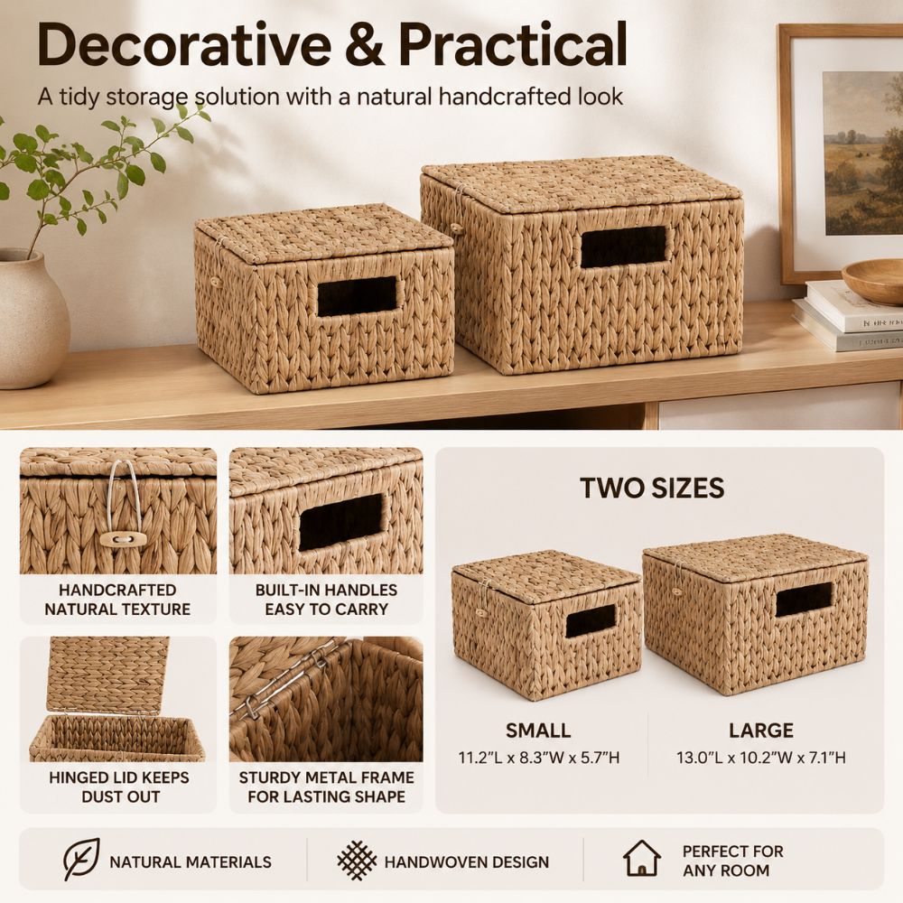 Water Hyacinth Wicker Storage  - đánh giá và giá Rattan Plant Basket