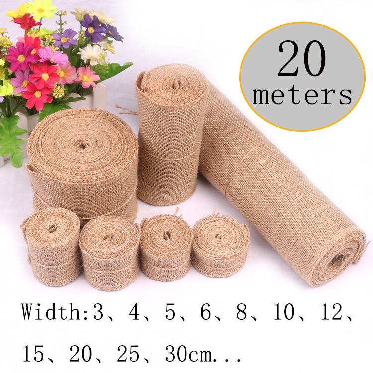 5-30CM Natural Jute Linen Fabr - đánh giá và giá Linen Table Runner