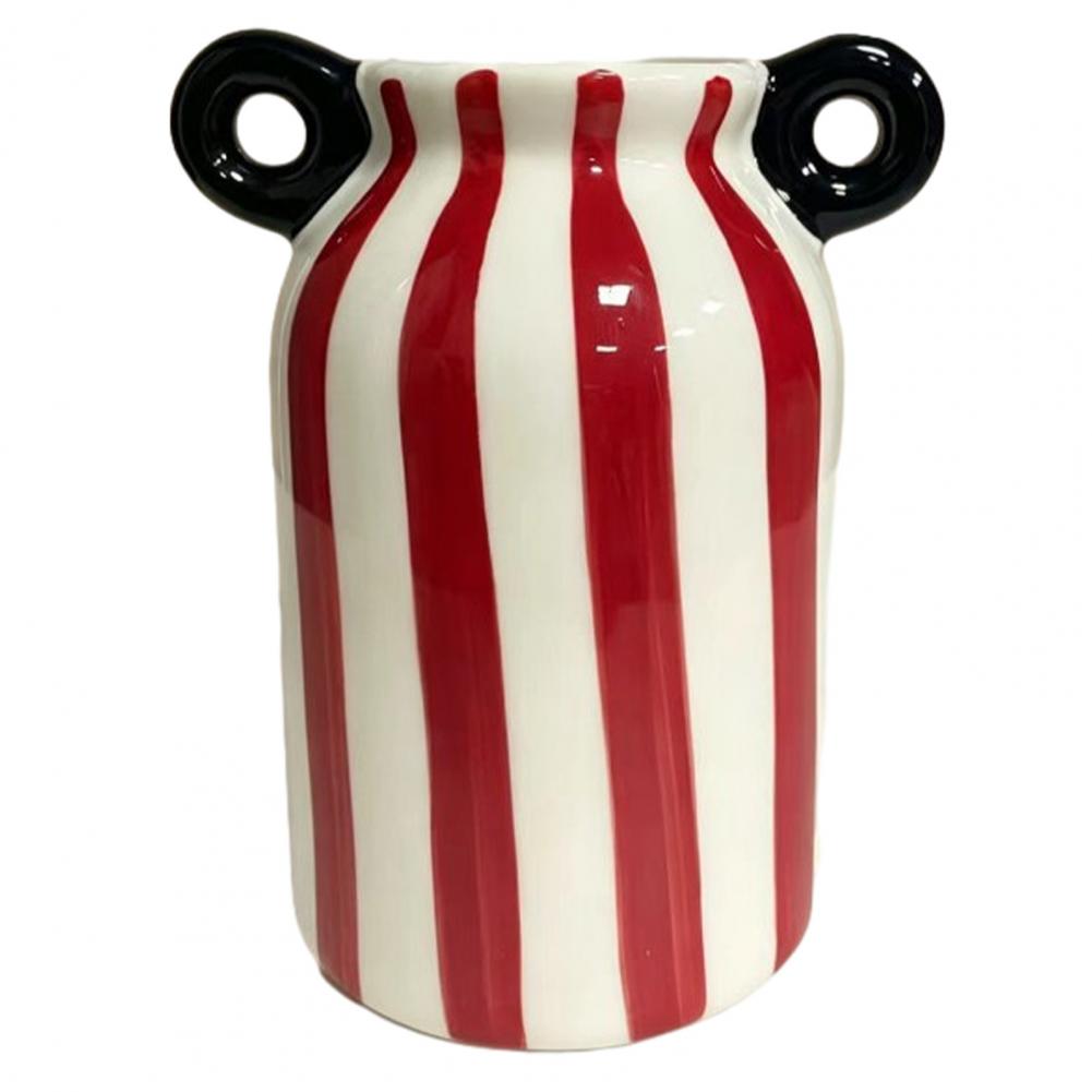 Ceramic Striped Flower Vase wi - đánh giá và giá Pampas Grass Decor