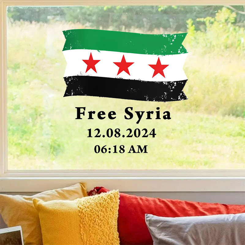 Syria Flag with Text Free Syri - đánh giá và giá Home Decor Indonesia