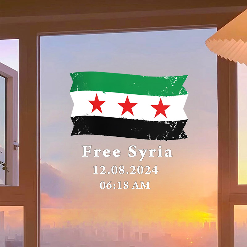 Syria Flag with Text Free Syri - đánh giá và giá Home Decor Indonesia