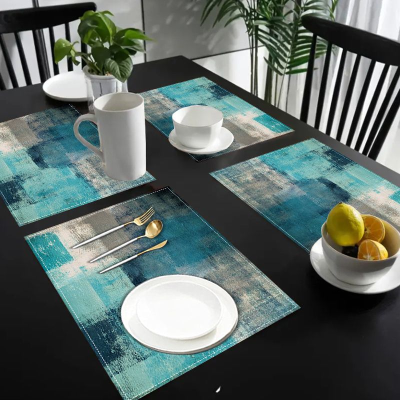 VIKAMA Morandi Abstract Ink Ta - đánh giá và giá Linen Table Runner