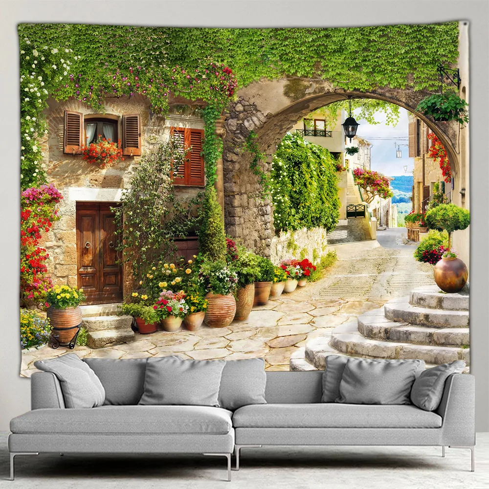 Outdoor Garden Poster Mediterr - đánh giá và giá Home Decor Indonesia