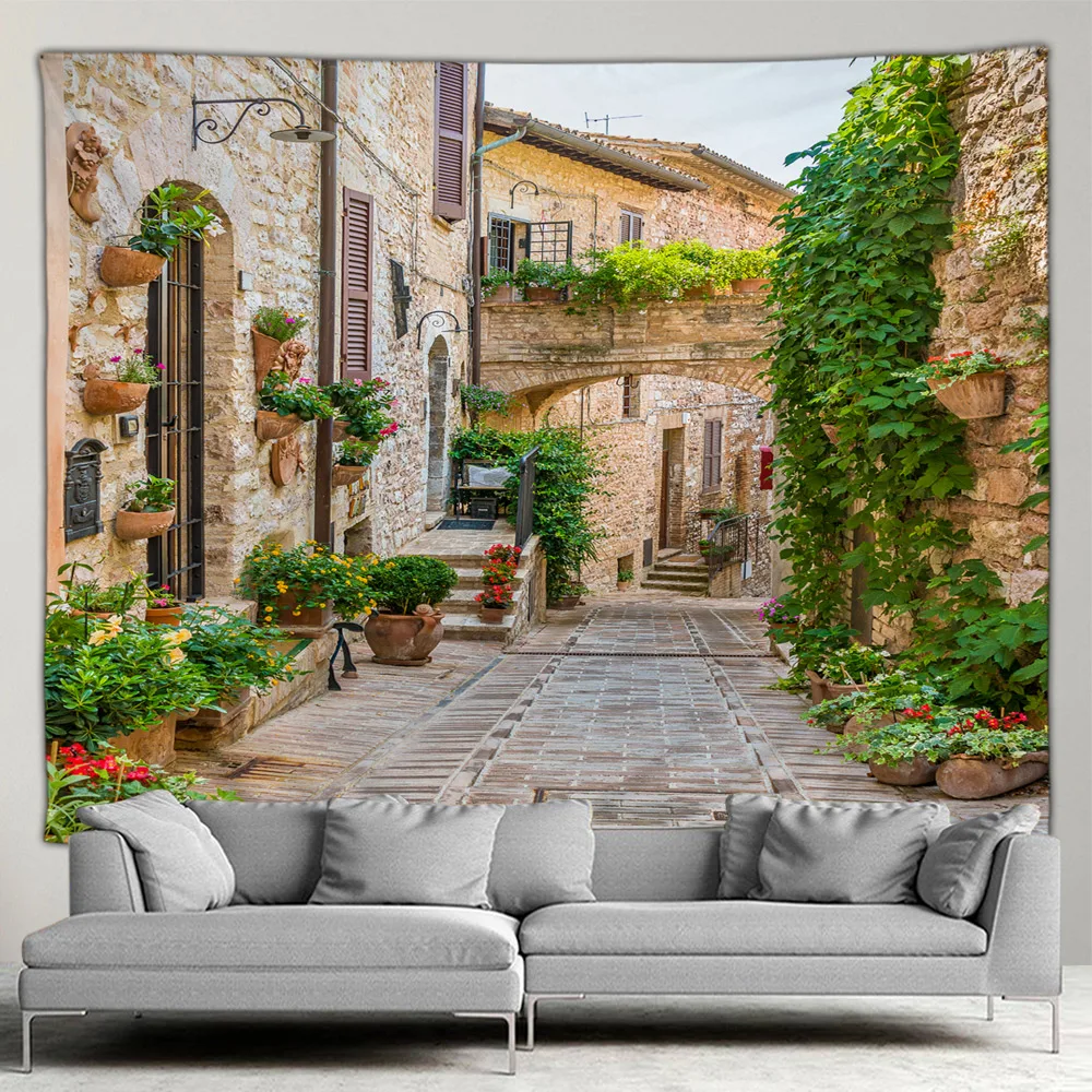 Outdoor Garden Poster Mediterr - đánh giá và giá Home Decor Indonesia