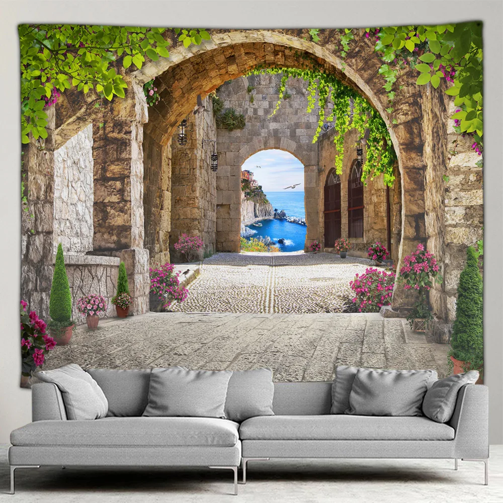 Outdoor Garden Poster Mediterr - đánh giá và giá Home Decor Indonesia