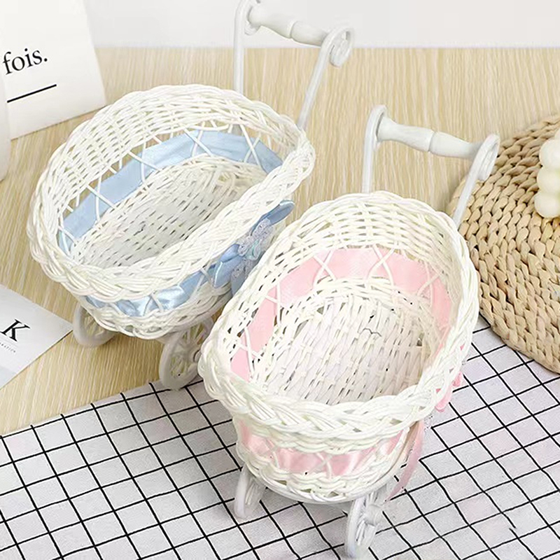 1Pcs Basket Baby Cart Stroller - đánh giá và giá Rattan Plant Basket