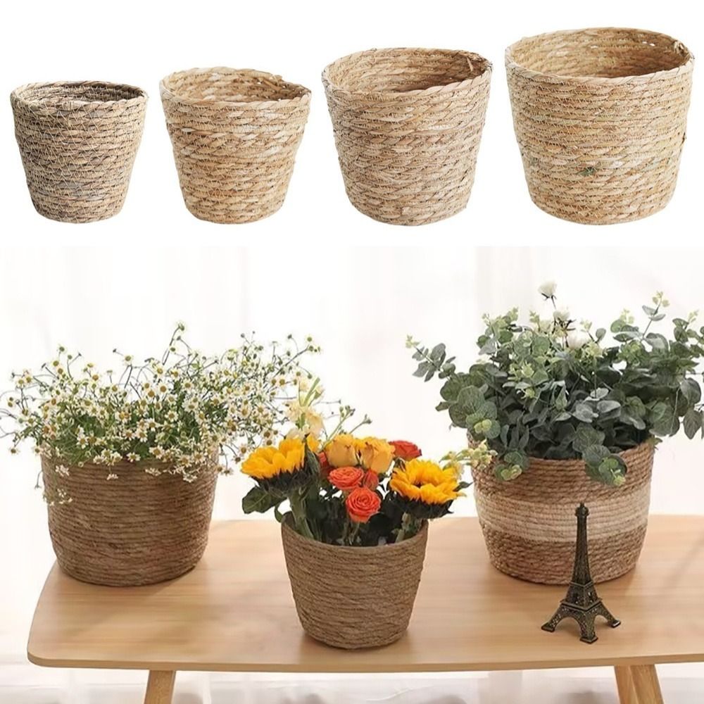 1Pcs For Garden Terraces Flowe - đánh giá và giá Rattan Plant Basket