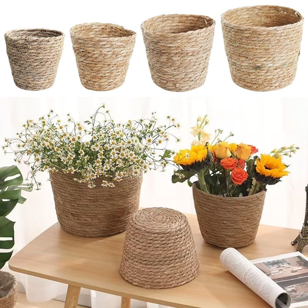 1Pcs For Garden Terraces Flowe - đánh giá và giá Rattan Plant Basket